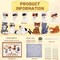 6 PCS Needle Felting Kit, Animal Needle Felting Beginner Kits Wool Felt Needle Felting Tools with Instruction for DIY Craft Animal Home Decoration (Cute Cat)